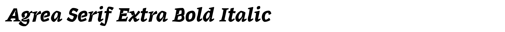 Agrea Serif Extra Bold Italic image
